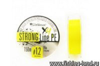 Плетеный шнур Mottomo Strong Line PE Fluo Yellow #1.2/7kg 150m